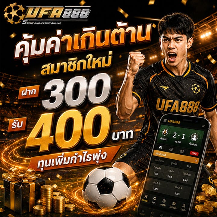 สมาชิกใหม่ ฝาก 300 รับ 400